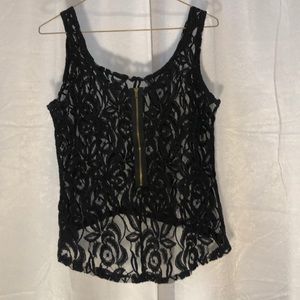 Black lace tank top
